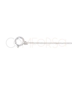 Collana a 3 losanghe con zirconie cristallo 40 + 6 cm argento 925