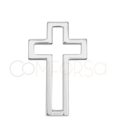 Distanziatore a Croce traforata 21 x 13 mm argento 925