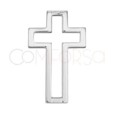 Distanziatore a Croce traforata 21 x 13 mm argento 925