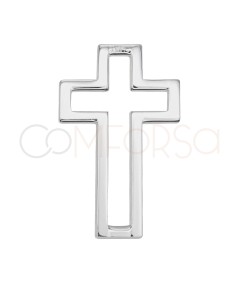 Distanziatore a Croce traforata 21 x 13 mm argento 925