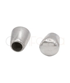 Tubo terminale a goccia 4,4 x 6 mm argento 925