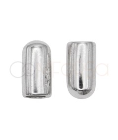 Tubo terminale arrotondato 3 x 6 mm argento 925