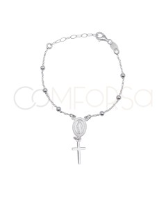 Bracciale decina 14 cm + 3 cm di prolunga argento 925