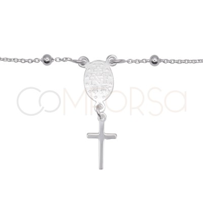 Bracciale decina 14 cm + 3 cm di prolunga argento 925
