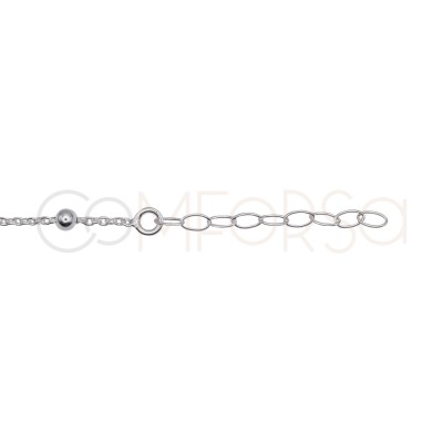 Bracciale decina 14 cm + 3 cm di prolunga argento 925