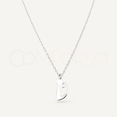 Collana Milo il gatto argento 925