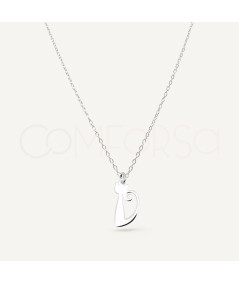 Collana Milo il gatto argento 925