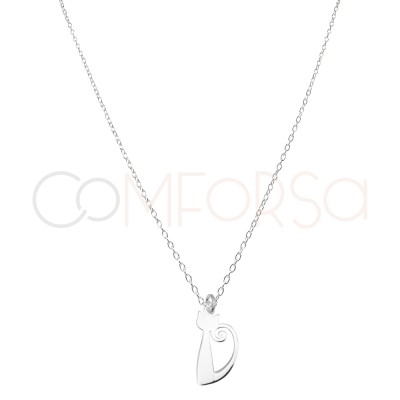 Collana Milo il gatto argento 925