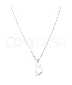 Collana Milo il gatto argento 925