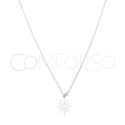 Collana stella polare e cuore argento 925