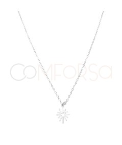 Collana stella polare e cuore argento 925