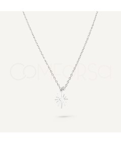 Collana stella polare e cuore argento 925