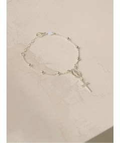 Bracciale decina 14 cm + 3 cm di prolunga argento 925
