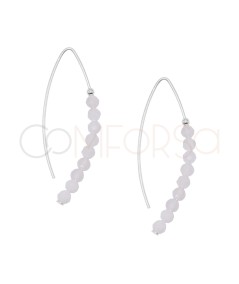 Orecchini filato pietra di Luna 13 x 40 mm