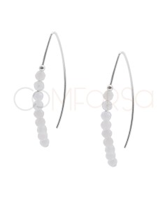 Orecchini filato pietra di Luna 13 x 40 mm