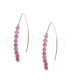 Orecchini filato pietra Rosa Cipria 13 x 40 mm
