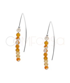 Orecchini filato pietra Arancioni 13 x 40 mm