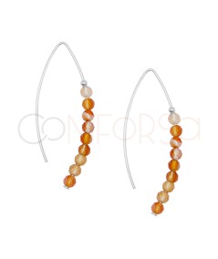 Orecchini filato pietra Arancioni 13 x 40 mm