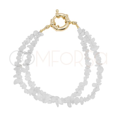 Pulsera doble piedra luna...