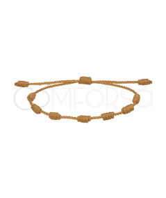 Pack 3 Bracciali dei 7 nodi di filo cammello