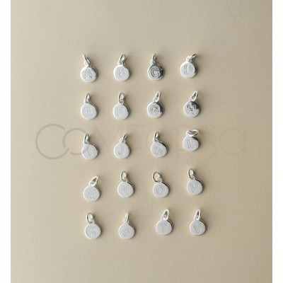 Ciondolo lettera “F” stampata 8 mm Argento 925