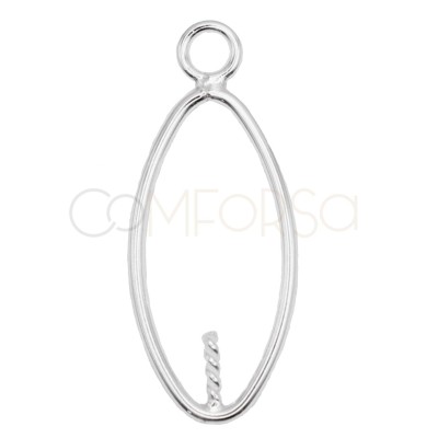 Anello pendente ovale con...