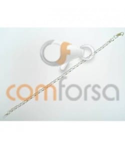 Pulseira elo português 4x3mm 19cms prata