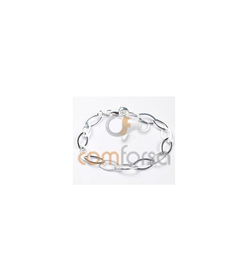 Pulseira 18cm elo oval