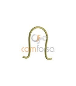 Fio omega longo 13 x 15 mm ouro 750 ml