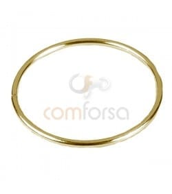 Entremeio argola circular 20 mm prata banhada a ouro