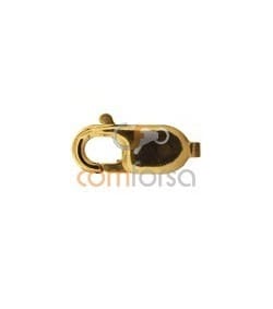 Mosquetão plano sem argola 13.5 mm ouro 750 ml