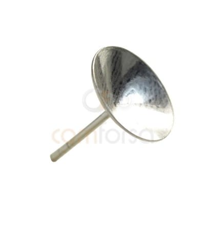 Brinco cone com pino 6 mm prata 925 ml