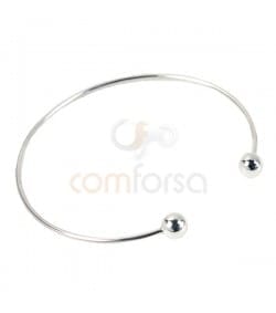 Pulseira desmontável bola 7 mm prata